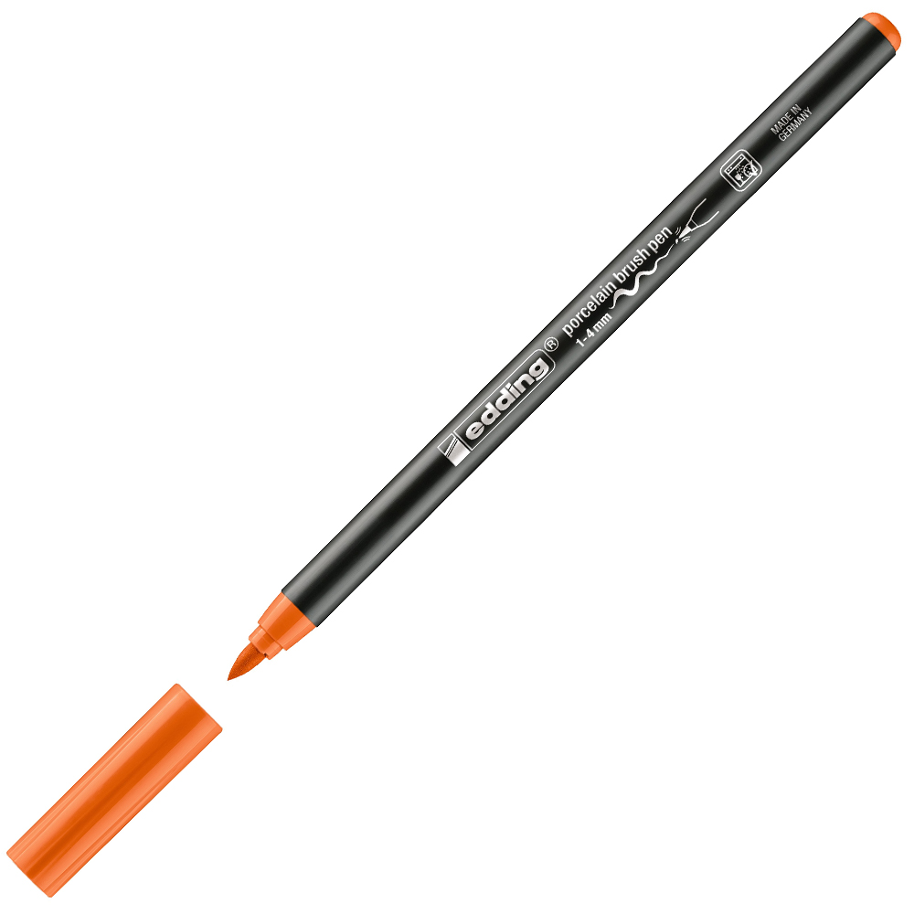 Edding Porselen Kalemi Fırça Uçlu 1-4 MM Turuncu 4200