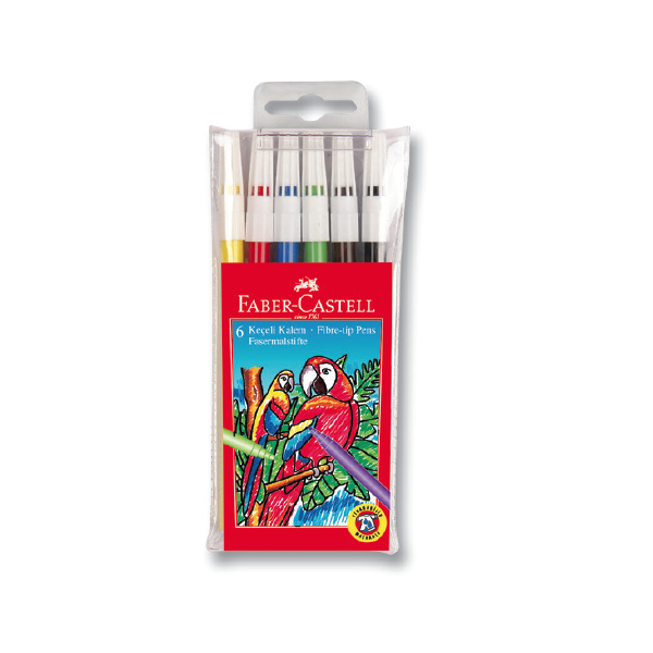 Faber-Castell Keçeli Boya Kalemi Yıkanabilir 6 Renk 5067 155106