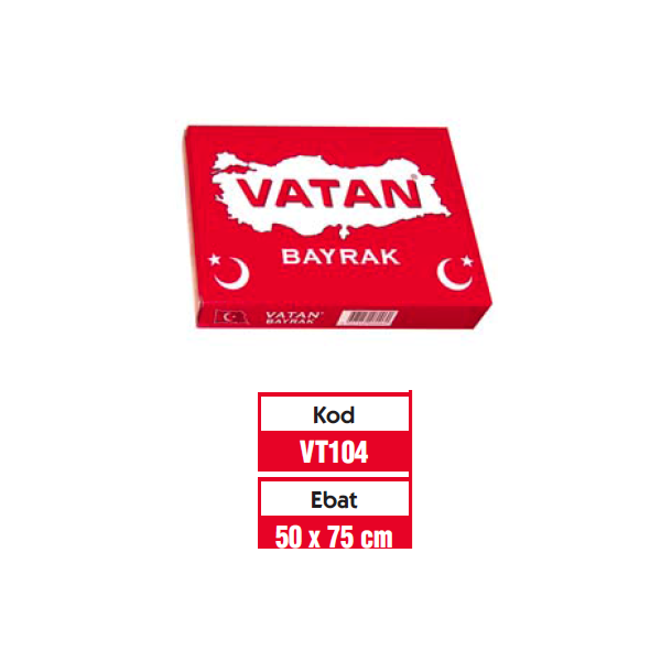 Vatan Türk Bayrağı 50x75 VT104