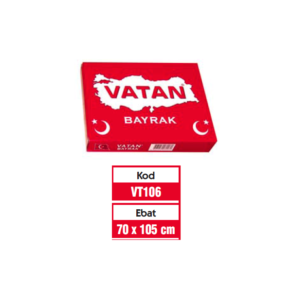 Vatan Türk Bayrağı 70x105 VT106