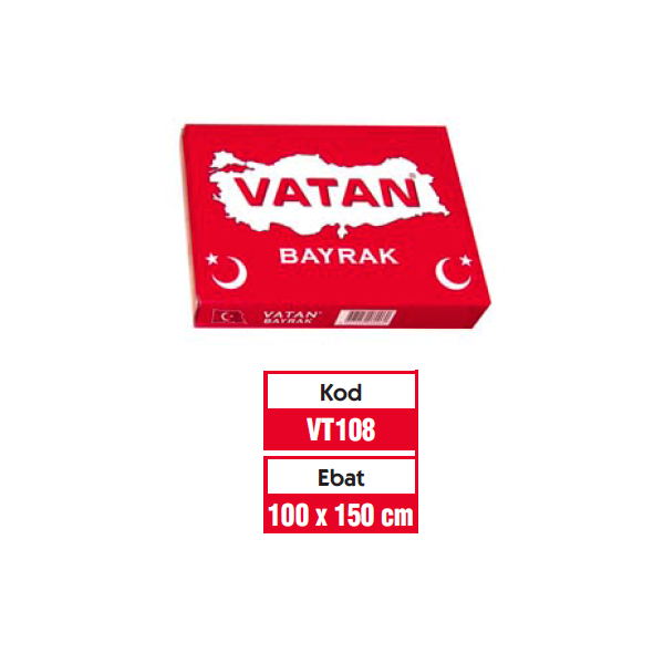 Vatan Türk Bayrağı 100x150 VT108