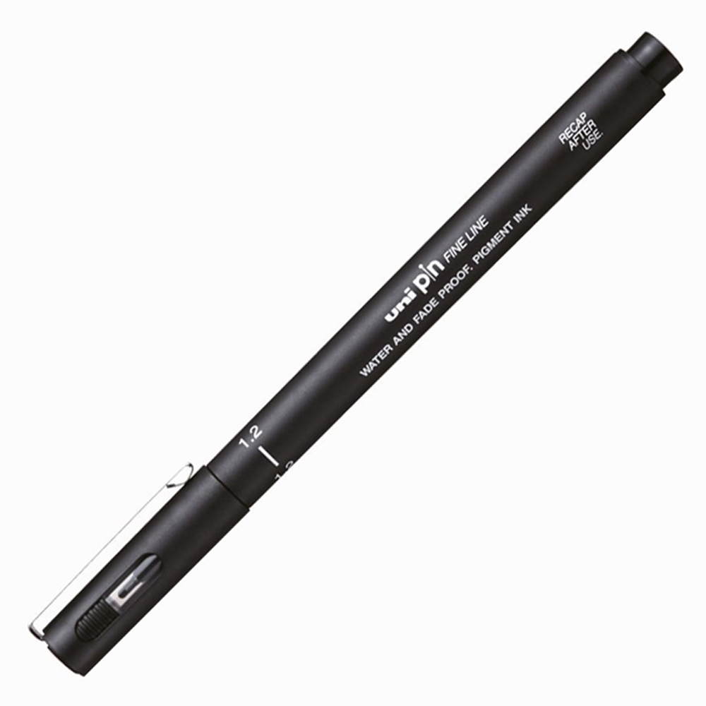 Uni-Ball Çizim Kalemi Akrilik Uçlu Fine Line Pin 1.2 MM Siyah PIN 12-200(S)