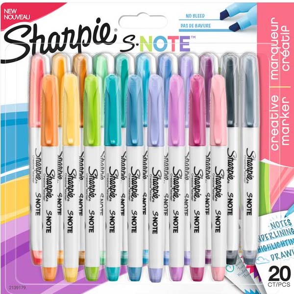 Sharpie Fosforlu Kalem Snote Çok İşlevli Karışık 20 Li Bls